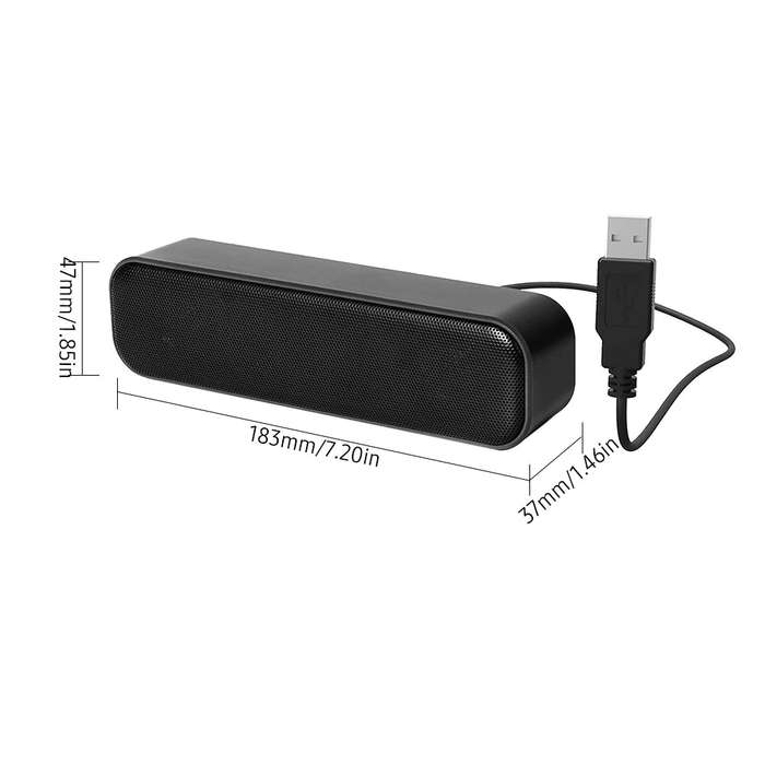 Mini Computer Speaker Wired USB Desktop Stereo Speaker Audio Decoding Dual Channel Player Sou
