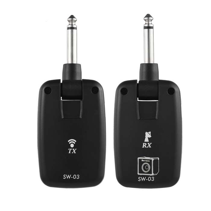 SKYSONIC SW-03 Guitar Wireless System Rechargeable Guitar Transmitter and Receiver Set 2.4G P