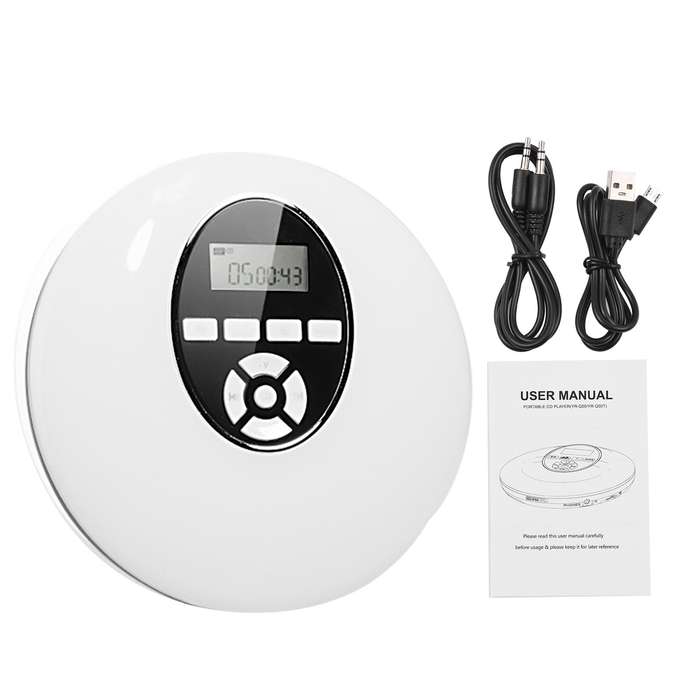 Mini CD Player Portable LCD Digital CD-Runner Music Player 5 Sound Effects & 4 Repeat Modes S