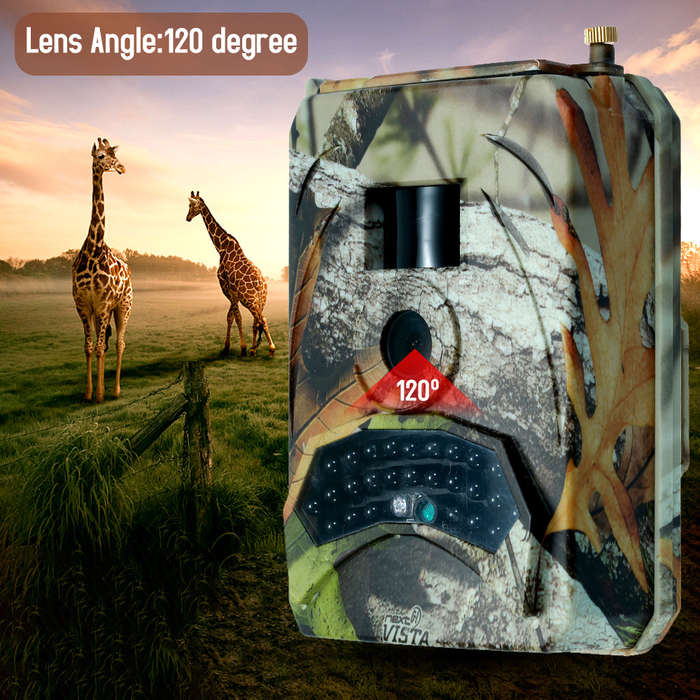 1080P Angle Trail Camera 120 Degree Infrared LED Hunting Camera IP56 Waterproof DC 15V Power Supply