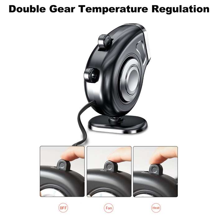 3-in-1 Car Heater, 12V 120W Adjustable Auto Heater Fan Car Vehicle Dashboard Electric Heater Cooling