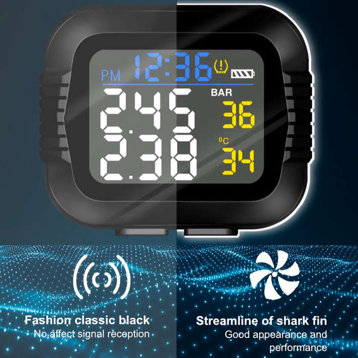Motorcycle Tire Pressure Monitor Mountain Bike Wireless Tire Pressure Monitoring Instrument Small Po