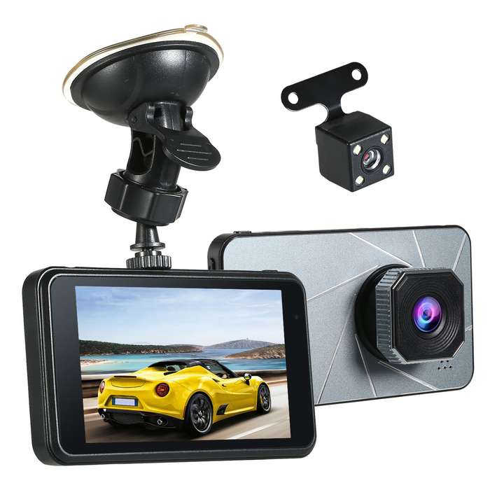 1080P FHD Car DVR 4inch Dash Cam Car Driving Recorder Dual Lens Vehicle Camcorder Loop-cycle Recordi