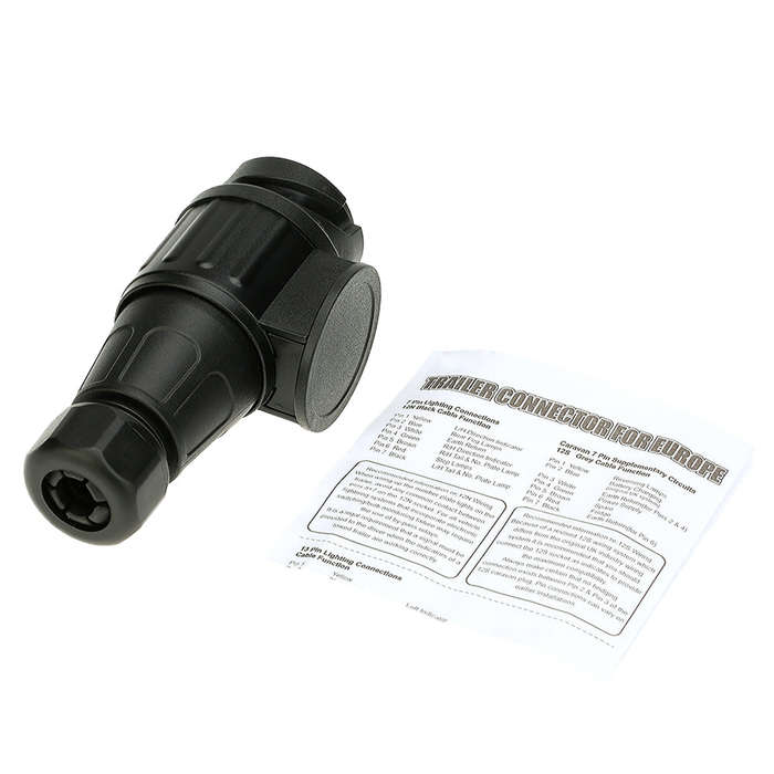 Frosted Material 13-Pin Trailer Plug 12V 13-Pole Tow Bar Towing Plug N Type-Vehicle End