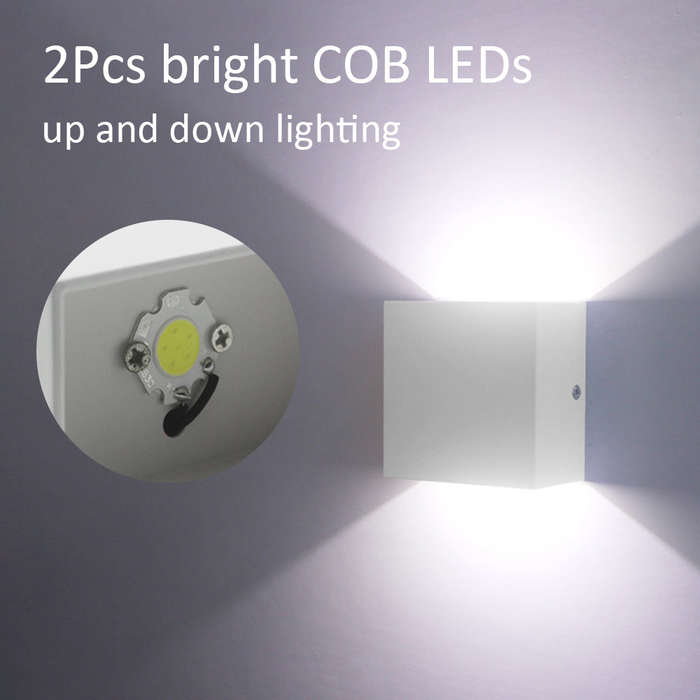 AC 85-265V 6W Cube LEDs Wall Sconces Light Modern COB Wall Lamp Mounted Lighting Fixtures for