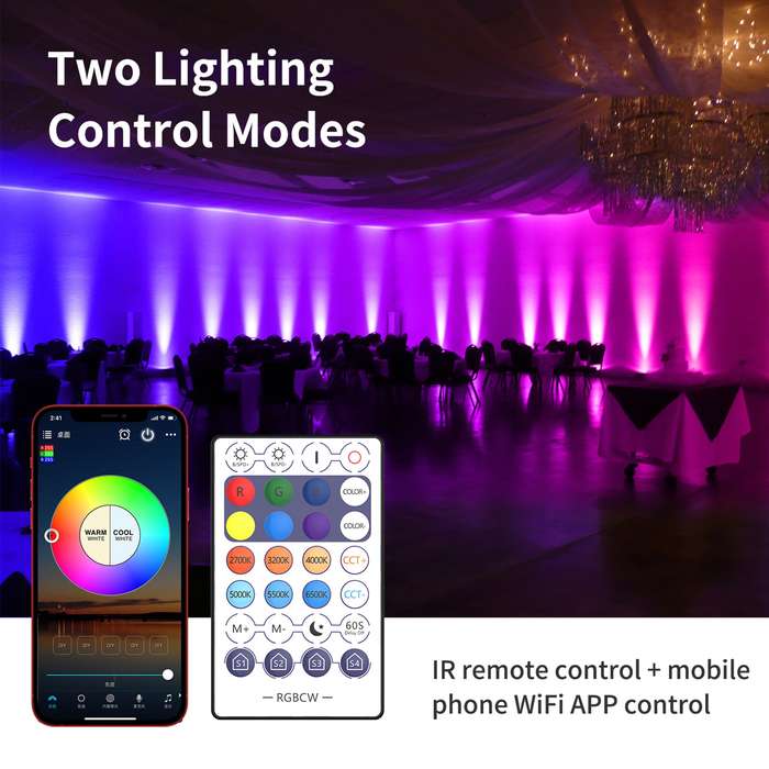 Smart RGBCW full color WIFI Amazon LEDAPP language music waterproof Google color 30W flood li