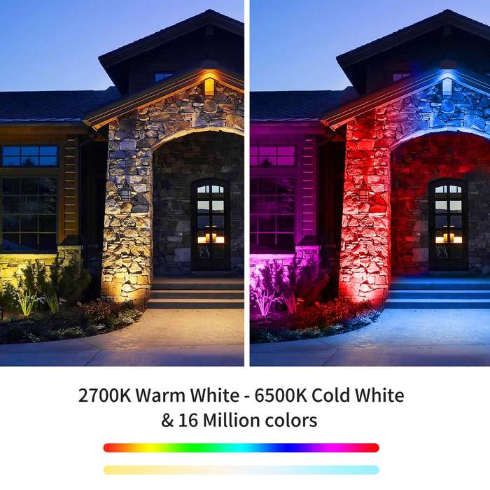 Smart RGBCW full color WIFI Amazon LEDAPP language music waterproof Google color 30W flood li