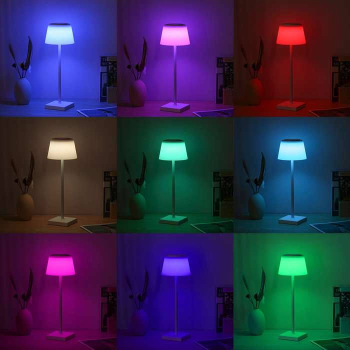 Neoglint RGB+CCT Table Lamp Colorful Desk Light Touch Control Bedside Lamp Reading Lamp for L