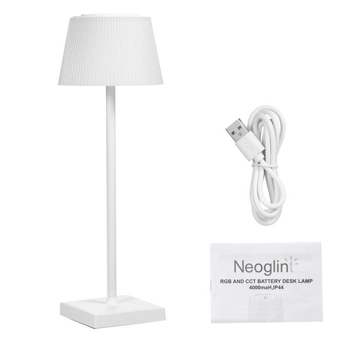 Neoglint RGB+CCT Table Lamp Colorful Desk Light Touch Control Bedside Lamp Reading Lamp for L