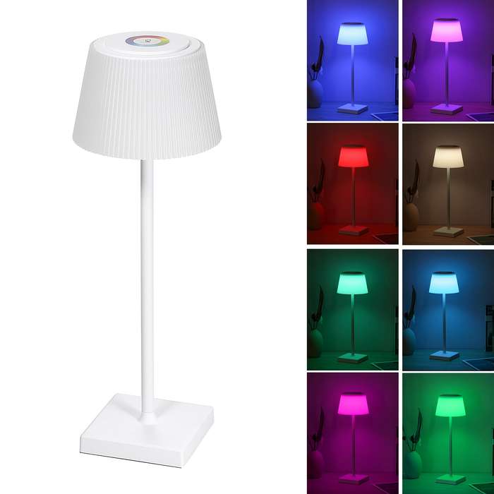 Neoglint RGB+CCT Table Lamp Colorful Desk Light Touch Control Bedside Lamp Reading Lamp for L