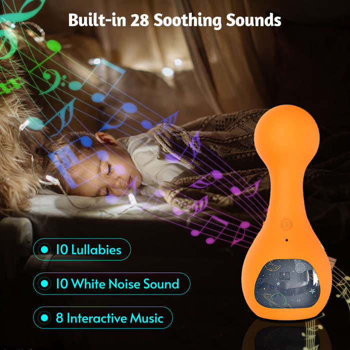 Smart Baby Sleep Soother White Noise Sound Machine with 28 Soothing Sounds Soft Coloful Light