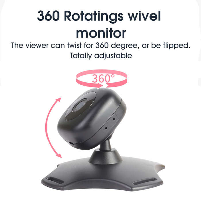 WiFi Baby Car Monitor Wireless Monitor Camera for Baby Rear Facing Seat 360 Rotation Night V