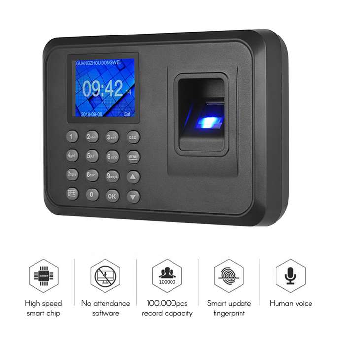 Biometric Fingerprint Password Attendance Machine Multi-language with 2.4 inch LCD Screen Emp