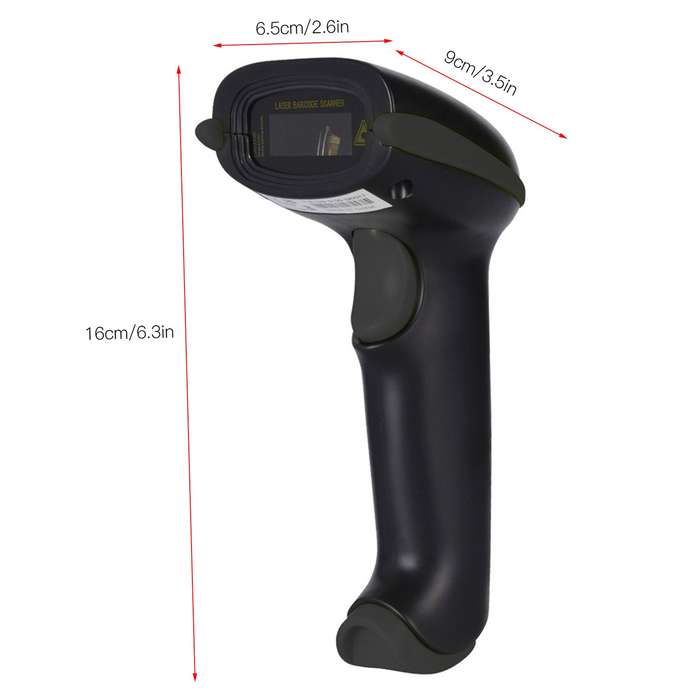 Automatic USB Barcode Scanner Wired Bar Code 1D Scanner Reader with Adjustable Stand USB Cabl