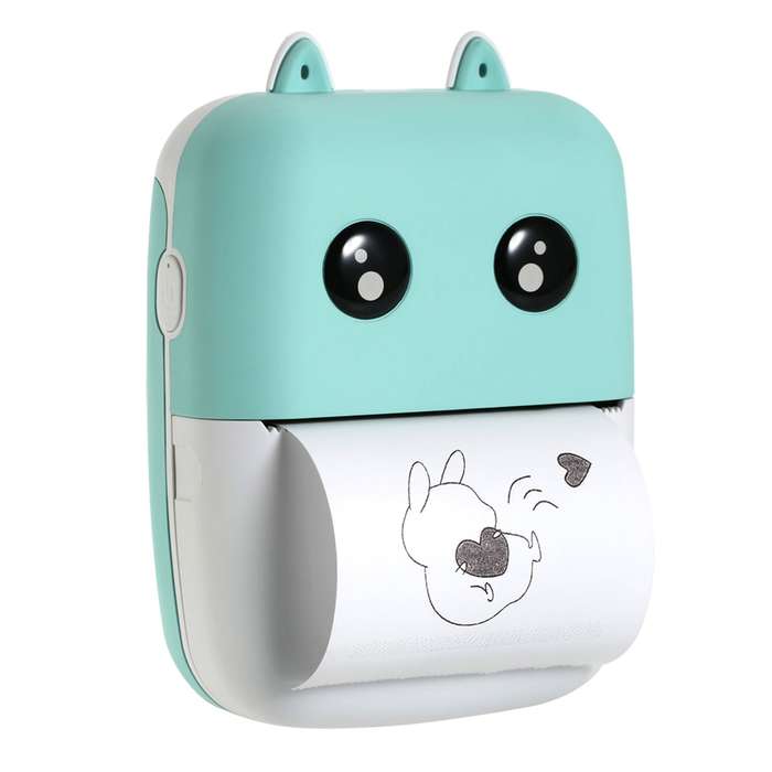 Mini Pocket Thermal Printer 58mm Wireless BT Printer 200dpi with 1 Roll Thermal Paper for Pri
