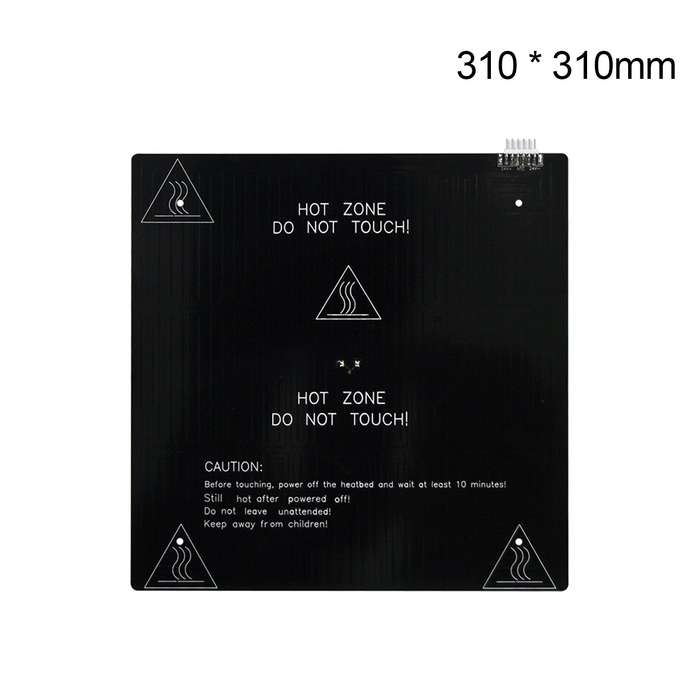 24V 3D Printer Hotbed MK3 Heating Platform Aluminum Plate 310*310*3mm with 90cm Hotbed Wire C
