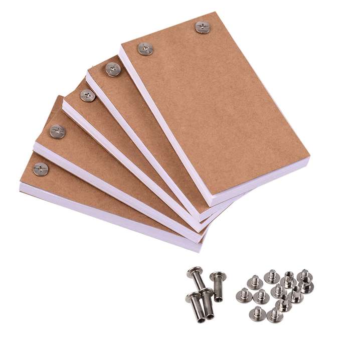 Blank Flip Book Kit with 300 Sheets Animation Paper Flipbook Binding Screws for LED Tracing L