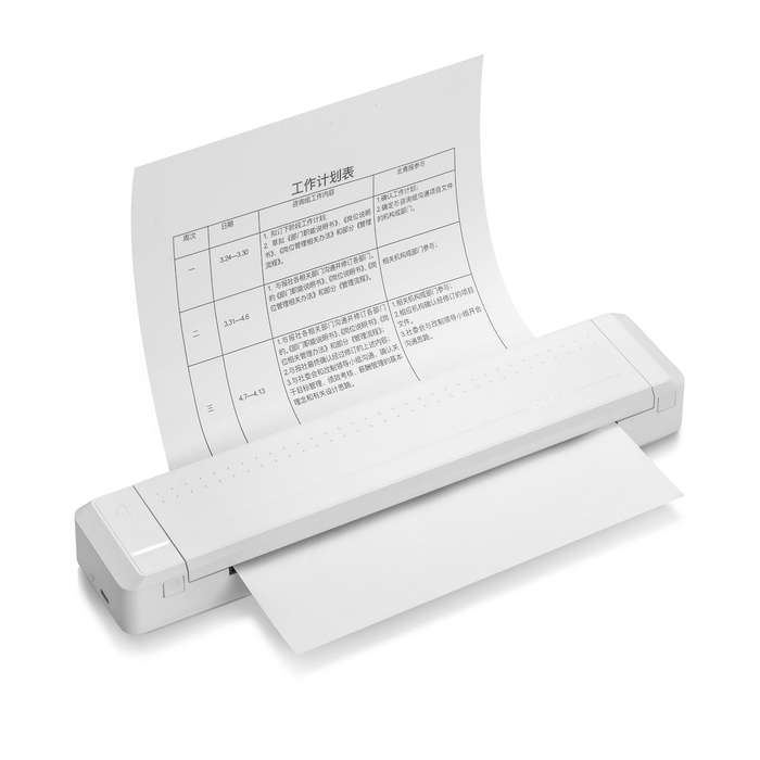 Poooli A4 Paper Printer Direct Thermal Transfer Printer Mobile Printer Portable Photo Printer