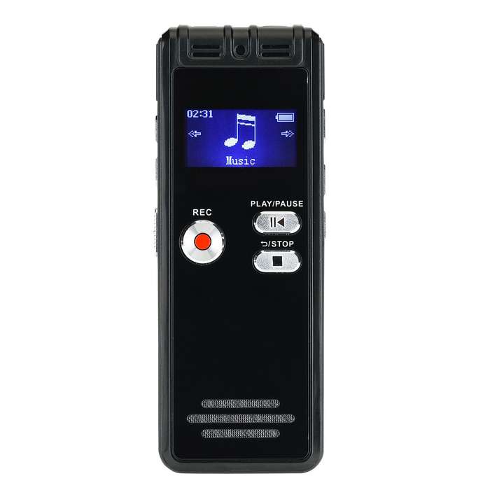 8GB Digital Voice Recorder Voice Activated Recorder MP3 Player 1536Kbps HD Recording Noise Re