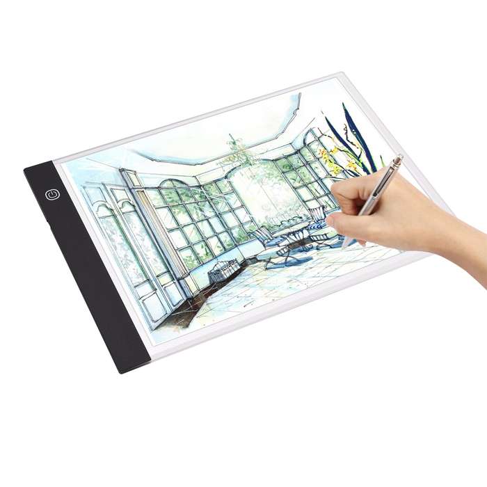 A4 LED Light Pad Tracer 3mm Ultra-Thin Drawing Board Copyboard Stepless Dimming USB Powered f