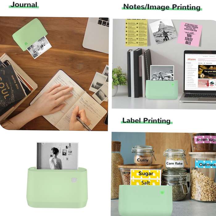 PeriPage A9 Pro BT Portable Thermal Pocket Printer 304dpi Grayscale Mode Mini Photo Printer R