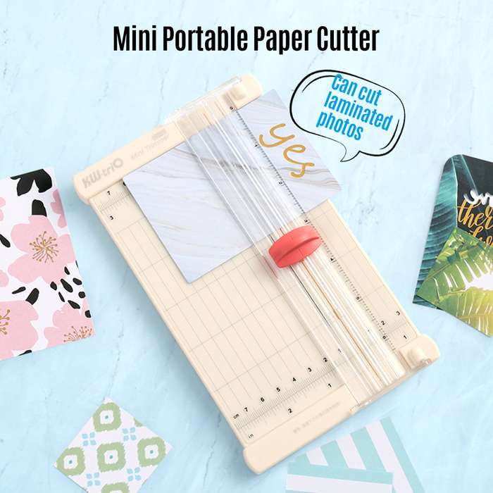KW-trio Mini Portable Paper Cutter Craft Paper Trimmer 6.3 Inch Cutting Length with Straight