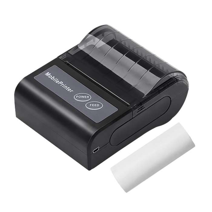 Portable BT 80mm Thermal Receipt Printer Personal Mini Bill POS Mobile Printer with Rechargea