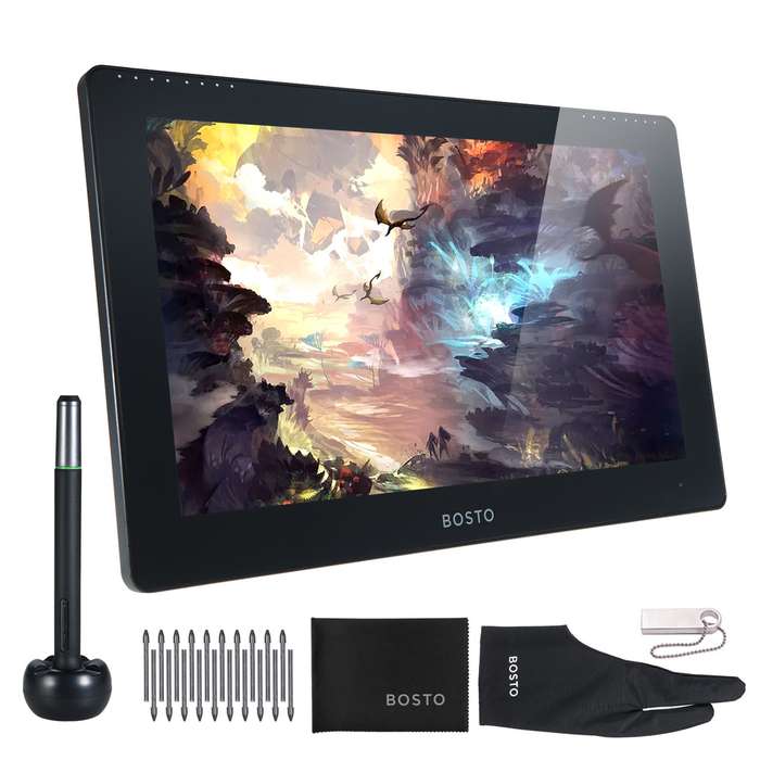 BOSTO Studio 16HD 15.6 Inch Portable Graphic Monitor Drawing Tablet All-in-One Computer 1920*