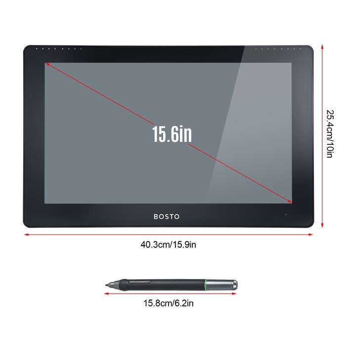 BOSTO Studio 16HD 15.6 Inch Portable Graphic Monitor Drawing Tablet All-in-One Computer 1920*