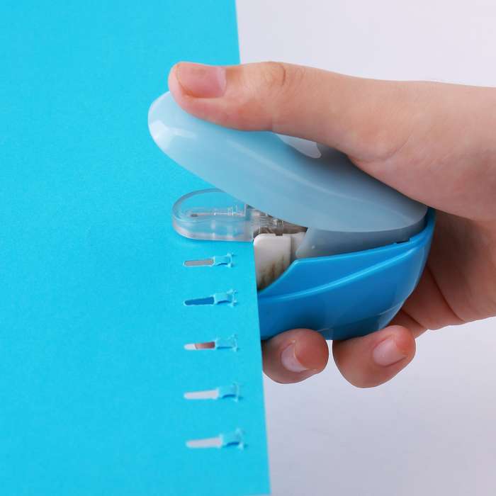 KW-triO Hand-held Mini Safe Stapler No Staples Stapleless 4 Sheets Capacity for Paper Binding