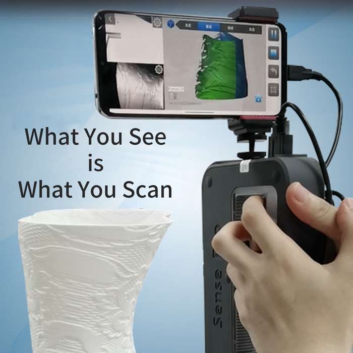Sense Pro Handheld Mobile 3D Scanner Portable 3D Modeling Scanner High Precision Accuracy 0.3