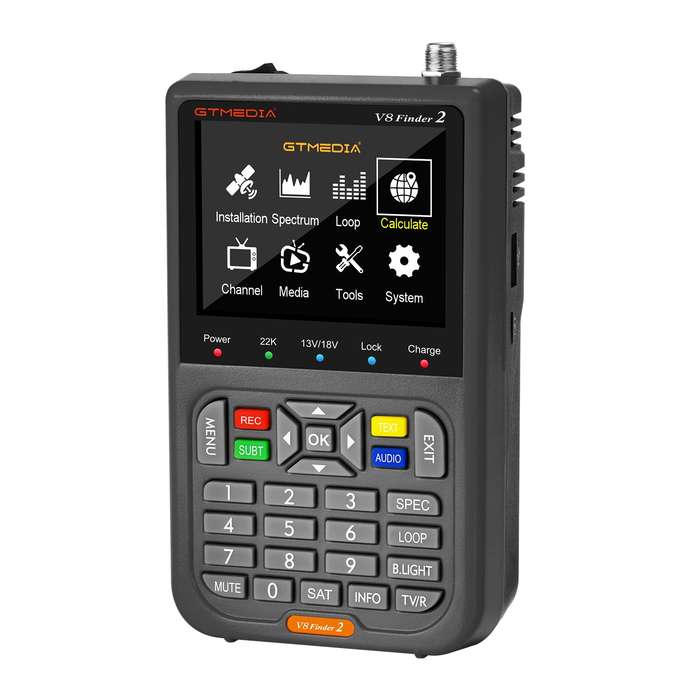 GTMEDIA V8 Finder 2 TV Signal Finder Meter DVB-S/S2/S2X Signal Receiver 3.5-inch LCD Dispaly H.264 A