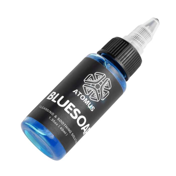 ATOMUS Tattoo Blue Soap 40ML Skin Relaxing Solution for Tattoo Aftercare and Cleaning Tattoo Studio