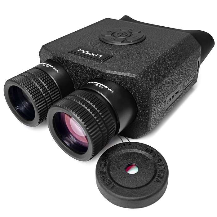 LIXADA 8X Digital Zoom Night Vision Binoculars IR Night Vision Scope with Camera Video Replay