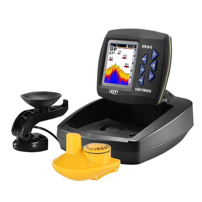 Portable Fish Finder Wireless Sonar Sensor Fishing Depth Finder Locator Fishfinder with Wired