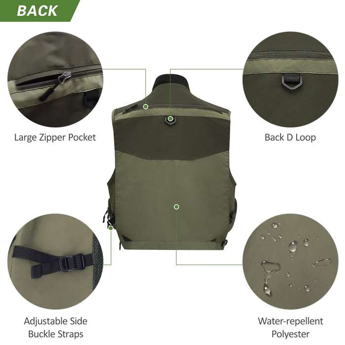 Mesh Fishing Vest Multi-pocket Outdoor Waistcoat Quick-Dry Sleeveless Jackets with Pockets fo