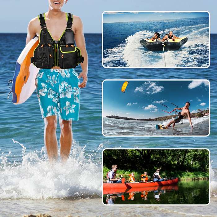 Fly Fishing Vest Pack with Multi Pockets Fishing Vest Jacket for Camping Hiking Fishing Outdo