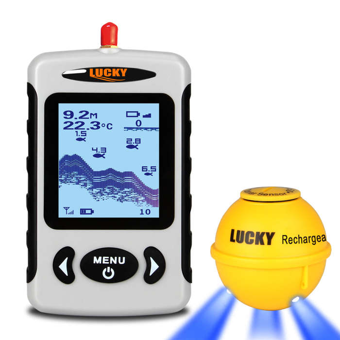 LUCKY Portable Professional Sounder Wireless Sonar Fish Finder Fishing Probe Detector Fishfin