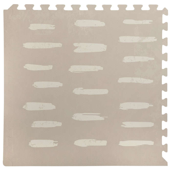 EVA Foam Baby play mat Beige with White stripes