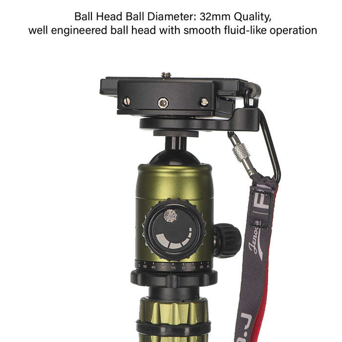 Jenova PRO.J Heavy Duty Professional Carbon Fibre Tripod 25kg Capacity Green 35851GN