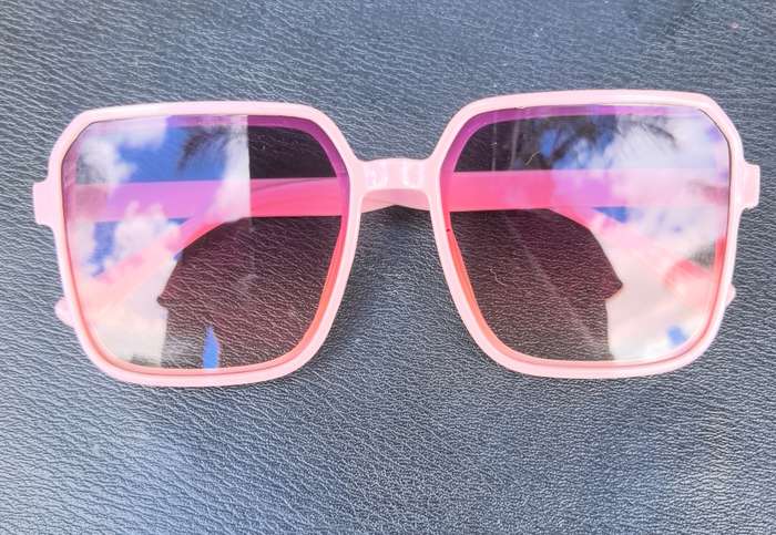 Trendy Oversized Square Sunglasses  Pink Frame