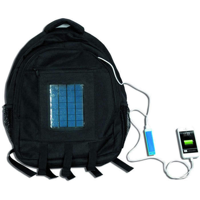 Solar Carry Bag with Mobile Phone Charging Connectors