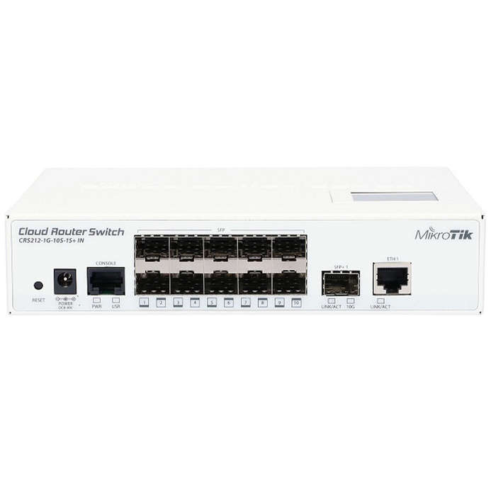 MIKROTIK - CRS212-1G-10S-1S+ IN - CLOUD ROUTER - SWITCH - NETWORKING