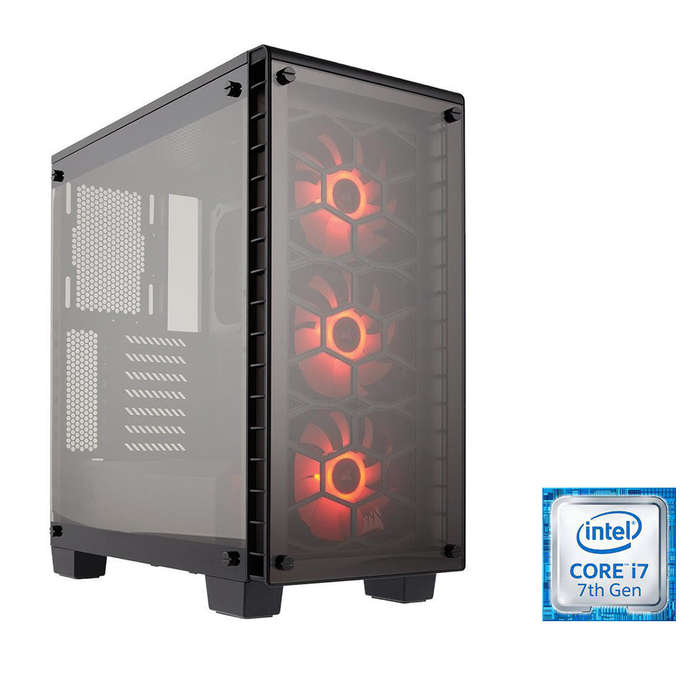 REFURBISHED - CORSAIR CRYSTAL 460X - I7 7700K - 32GB DDR4 - 256GB SSD - 11GB NVIDIA GEFORCE GTX 1...