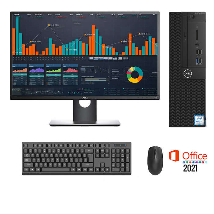 REFURBISHED - DELL OPTIPLEX 3050 SFF - I7 7700T - 8GB DDR4 - 256GB SSD - 23INCH - DELL - P2317H -...