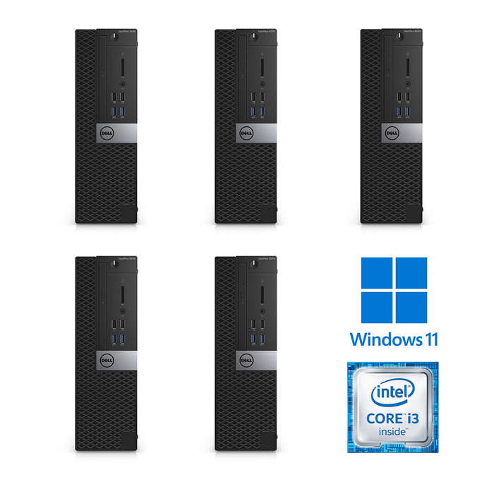 REFURBISHED - 5 X DELL OPTIPLEX 3040 SFF - I3 6100 - 8GB DDR3 - 256GB SSD - COMPUTER