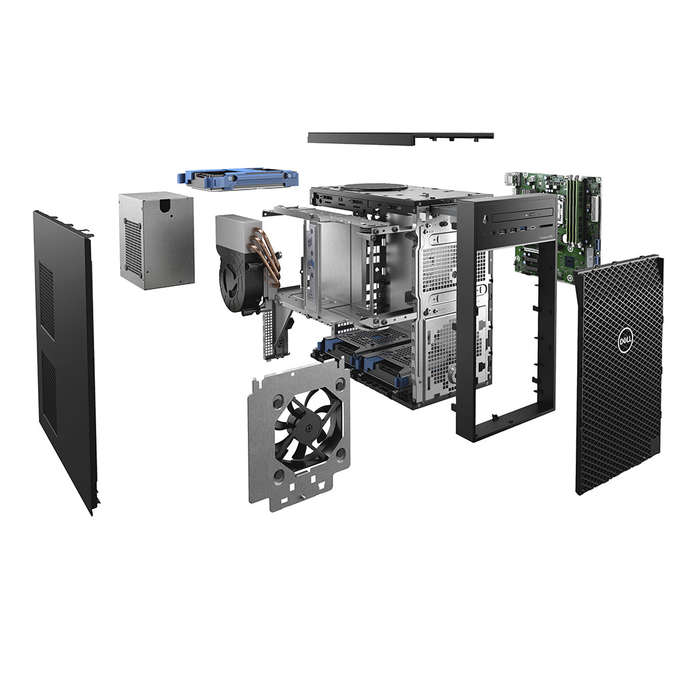 REFURBISHED - DELL PRECISION 3630 TOWER - XEON E-2246G - 6 CORE - 16GB DDR4 - 512GB M.2 SSD - 8GB...
