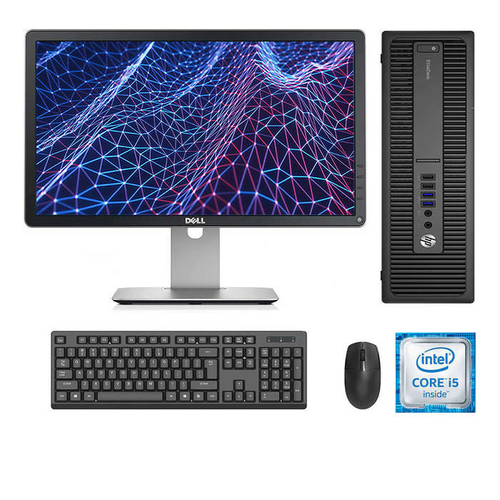 REFURBISHED - HP ELITEDESK 800 G2 SFF - I5 6500 - 8GB DDR4 - 240GB SSD - 23INCH - DELL - P2314H -...