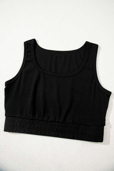Black 3 Pcs Crop Tank Top Shorts with Cardigan Lounge Set
