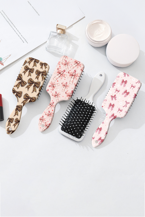Parchment Leopard Bow Print Air Cushion Comb